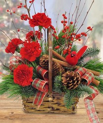 Cinnamon Basket from Clifford's where roses are our specialty