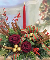 Cinnamon Centerpiece from Clifford's where roses are our specialty