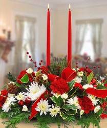 Merry Christmas Centerpiece from Clifford's where roses are our specialty