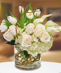 Winter Whites from Clifford's where roses are our specialty