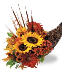 Autumn Abundance Cornucopia from Clifford's where roses are our specialty