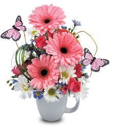 Pretty Pink Butterfly Mug from Clifford's where roses are our specialty