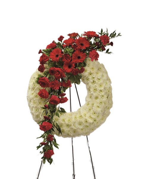 Graceful Tribute Wreath from Clifford's where roses are our specialty