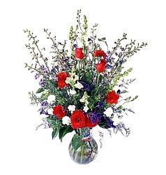 Salute to a Patriot Bouquet from Clifford's where roses are our specialty