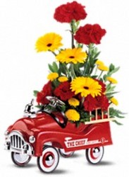 Teleflora FireEngine Bouquet from Clifford's where roses are our specialty