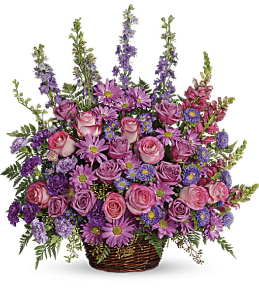 Gracious Lavender Basket from Clifford's where roses are our specialty