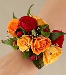 Colorful Rose Corsage from Clifford's where roses are our specialty