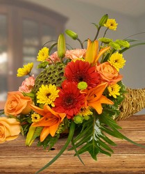 Lovely Cornucopia from Clifford's where roses are our specialty