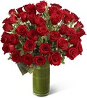 48 Roses in vase from Clifford's where roses are our specialty