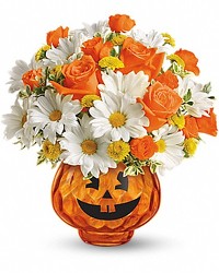 Happy Halloween Pumpkin Bouquet from Clifford's where roses are our specialty