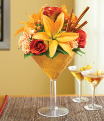 Pumpkin Martini Bouquet from Clifford's where roses are our specialty