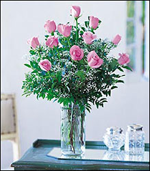 A Dozen Pink Roses