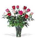 A Dozen Multi-colored Roses from Clifford's where roses are our specialty