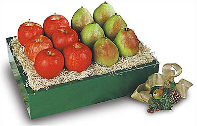 French d'Anjou Pears & Fuji  Apples from Clifford's where roses are our specialty