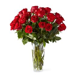 36 Roses in vase from Clifford's where roses are our specialty