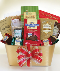 Holiday Feast Gourmet Basket from Clifford's where roses are our specialty