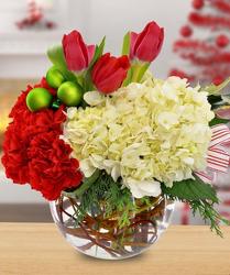 Holiday Bowl from Clifford's where roses are our specialty