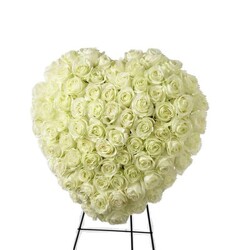 The  Elegant Remembrance Standing Heart from Clifford's where roses are our specialty