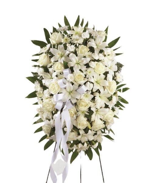 The Exquisite Tribute Standing Spray from Clifford's where roses are our specialty