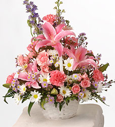 Spring Basket from Clifford's where roses are our specialty