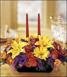 FTD Bright Autumn Centerpiece from Clifford's where roses are our specialty