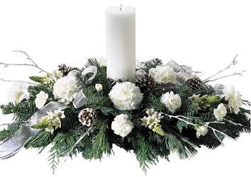 FTD Christmas Dreams Centerpiece from Clifford's where roses are our specialty