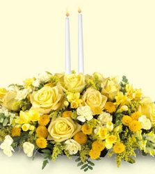 FTD Golden Splendor Centerpiece from Clifford's where roses are our specialty
