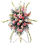  Pink Mixture Standing Spray from Clifford's where roses are our specialty