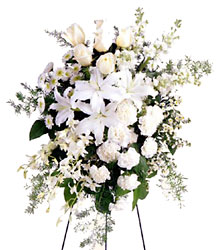 Quiet Tribute Standing Spray from Clifford's where roses are our specialty