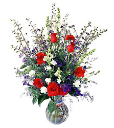 Salute to a Patriot Bouquet from Clifford's where roses are our specialty