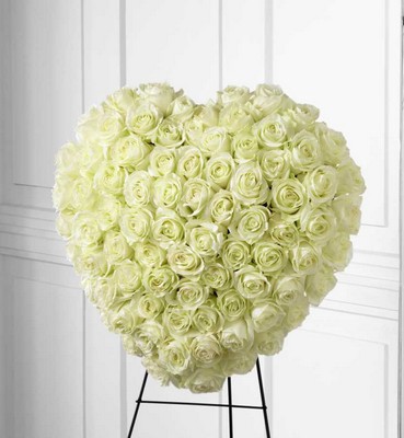 The  Elegant Remembrance Standing Heart from Clifford's where roses are our specialty