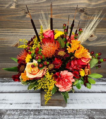 Harvest Cube Thanksgiving from Clifford's where roses are our specialty