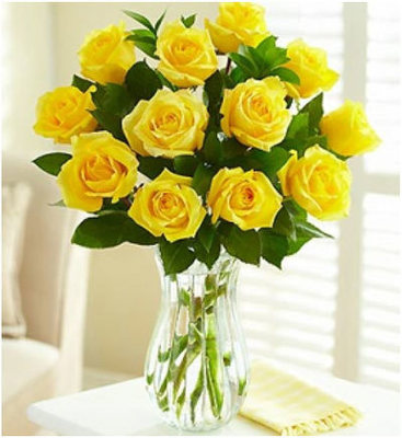 Dozen Yellow Roses from Clifford's where roses are our specialty