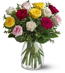 A Dozen Mixed Roses from Clifford's where roses are our specialty