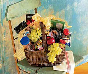 Gourmet Picnic Basket from Clifford's where roses are our specialty