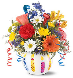 Birthday Celebration Bouquet from Clifford's where roses are our specialty