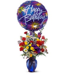 Birthday Fireworks from Clifford's where roses are our specialty